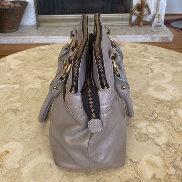 Modalu England Large“Pipa” Leather Bag Grey - Picture 4 of 15